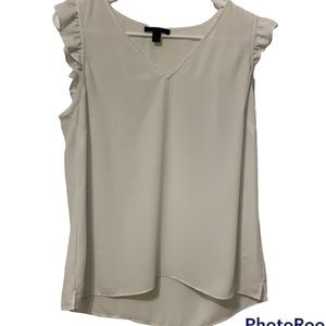 J Crew white Summer Sleeveless Cap Sleeve Top size 8